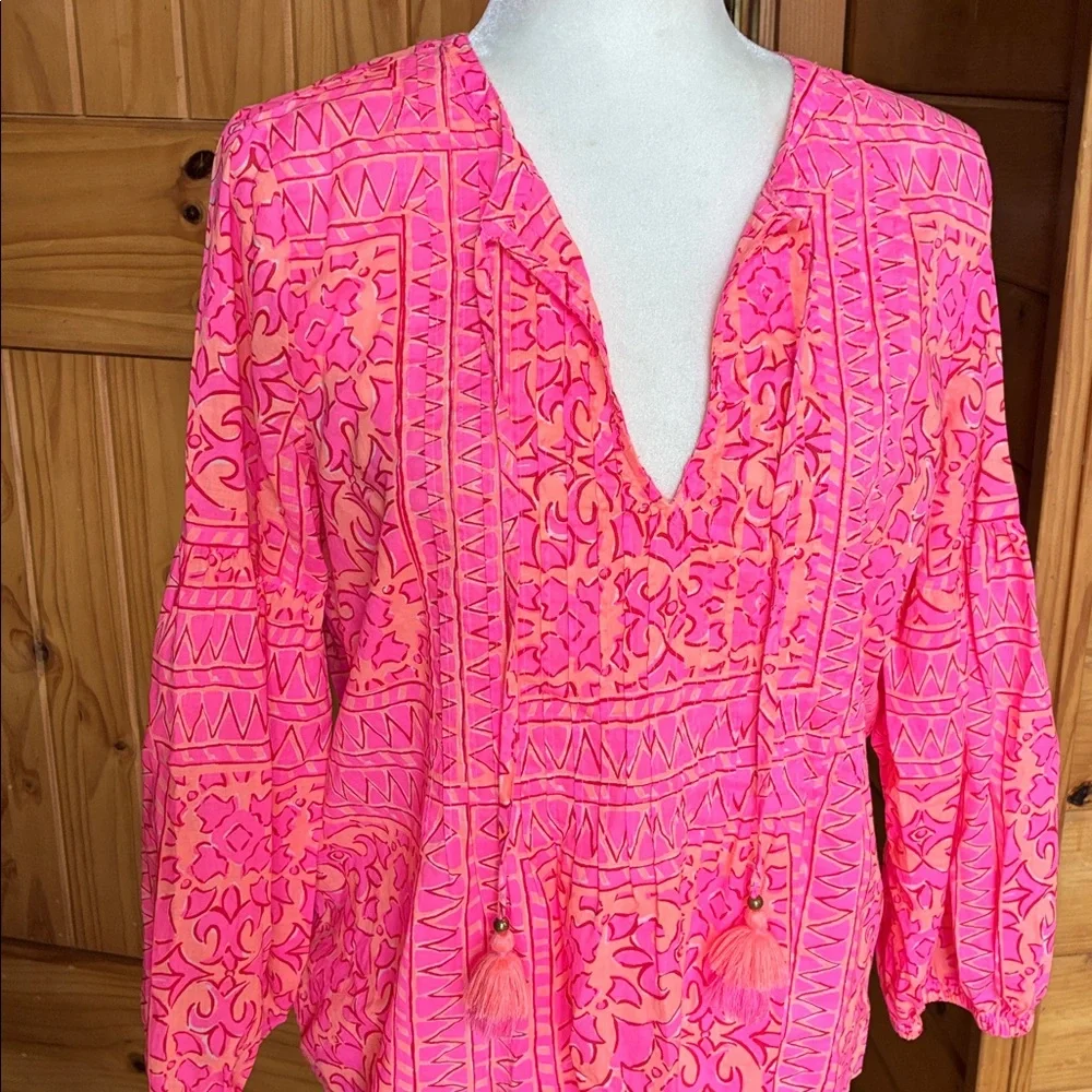 NWOT tortolo scarf print vineyard vines top - Picture 4 of 12